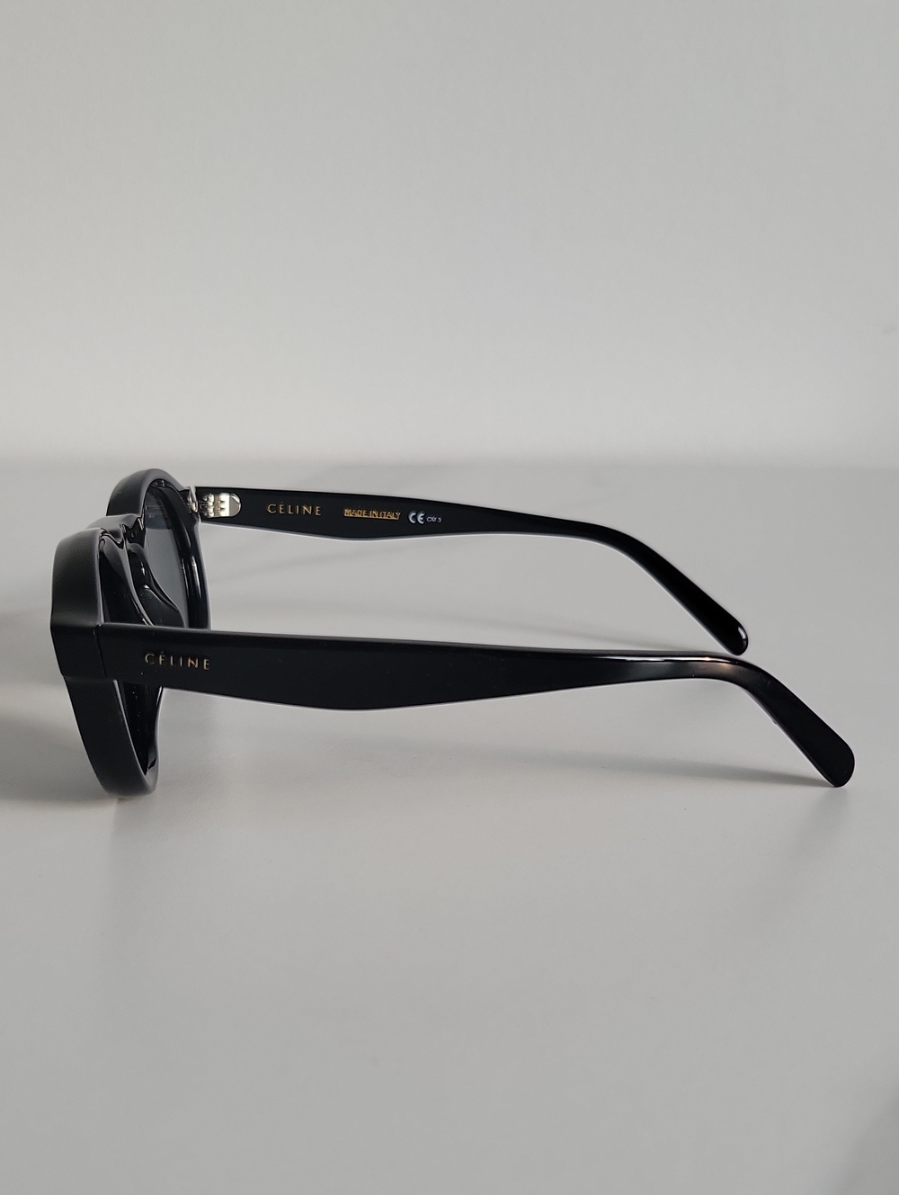 Celine CL41370S Classic Round Black Sunglasses - Picture 2 of 13